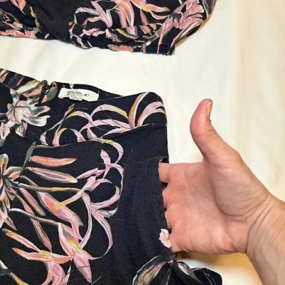 O'Neill Montera Size 28 Tropical 2 Piece Bandeau Shorts Set Casual Beach Coastal - Picture 5 of 10